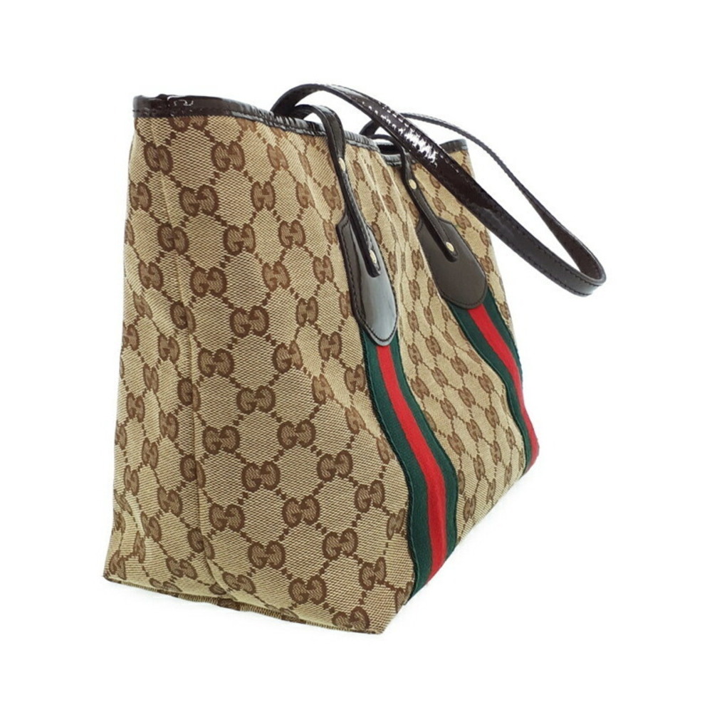 Gucci Bag Web Shoulder Brown Jolie Tote